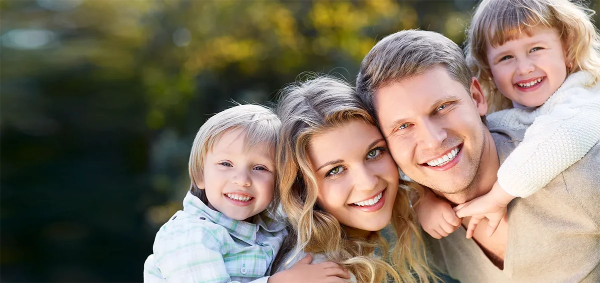 Family smiling together